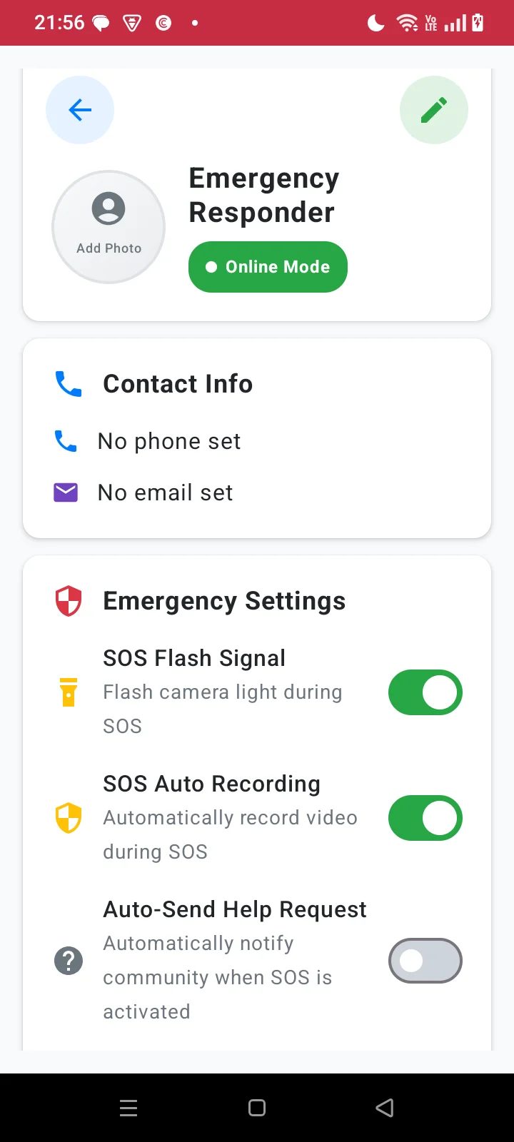 RESQ+ Medical Profile